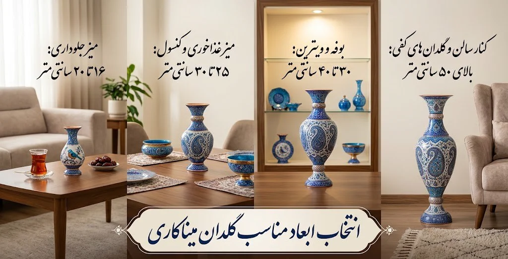 چگونه ابعاد مناسب گلدان میناکاری را انتخاب کنیم؟