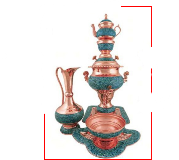 سرویس سماورپرداز مسی فیروزه‌کوب