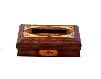 جعبه دستمال کاغذی چرمی